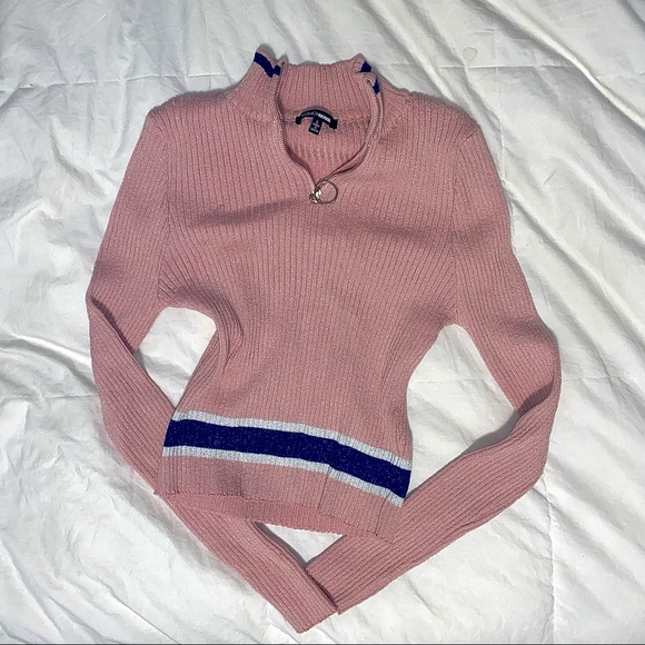 FASHION NOVA Sparkly quarter zip 💖 - Picture 1 of 2